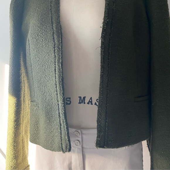 Blogger’s Fave! Zara Textured Shoulder Pad Jacket Blazer - S - Picture 7 of 13